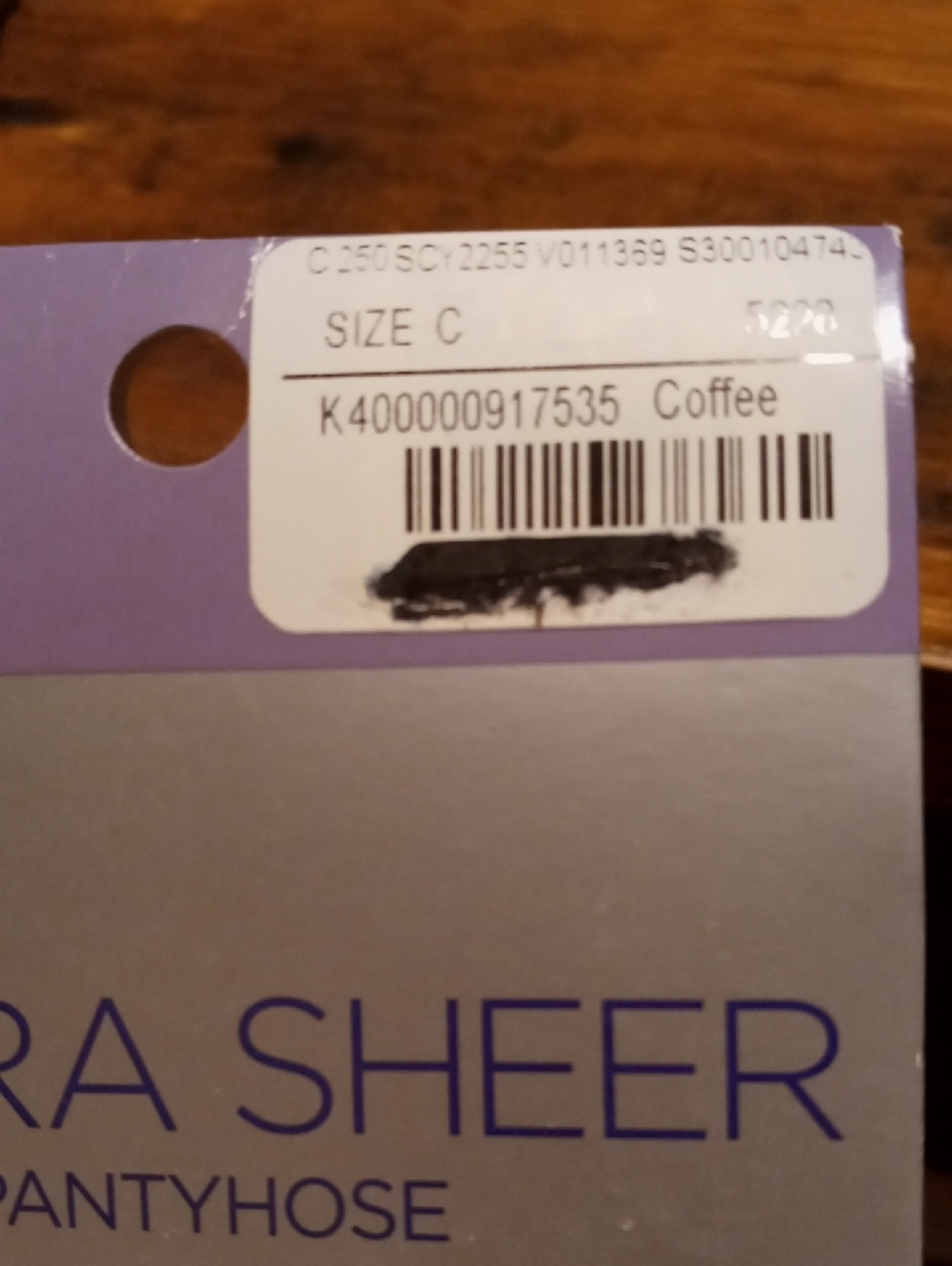 NWT Catherine's Sz C. Coffee Colored Ultra Sheer Pantyhose - Picture 4 of 6